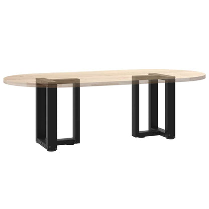 vidaXL Couchtischbeine T-Form 2 Stk. Schwarz 38x25x(42-43) cm Stahl