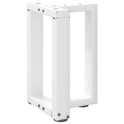 vidaXL Couchtischbeine T-Form 2 Stk. Weiß 38x25x(42-43) cm Stahl