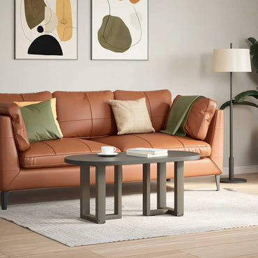 vidaXL Couchtischbeine T-Form 2 Stk. Naturstahl 38x25x(42-43) cm Stahl