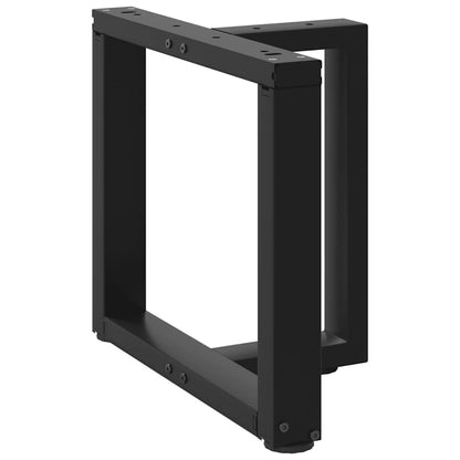 vidaXL Couchtischbeine T-Form 2 Stk. Schwarz 50x25x(42-43) cm Stahl