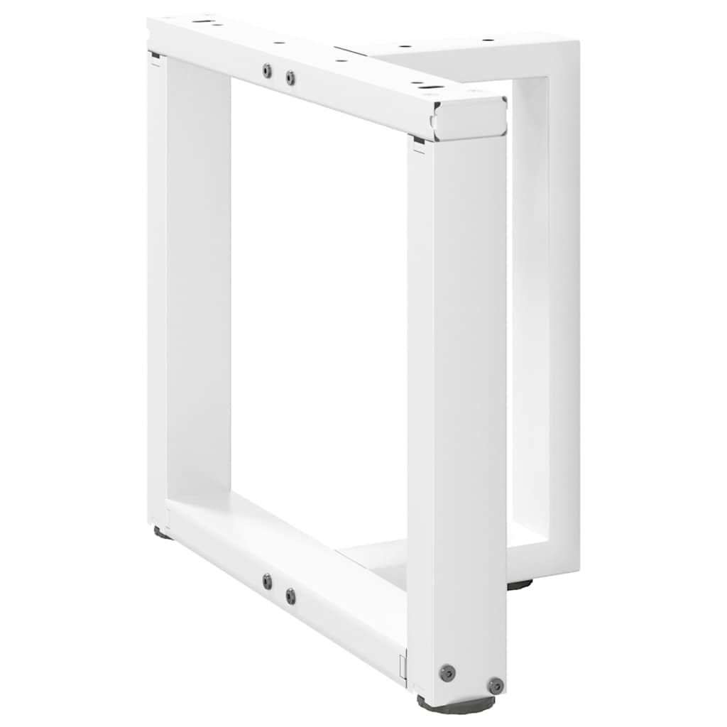 vidaXL Couchtischbeine T-Form 2 Stk. Weiß 50x25x(42-43) cm Stahl