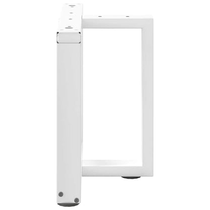 vidaXL Couchtischbeine T-Form 2 Stk. Weiß 50x25x(42-43) cm Stahl