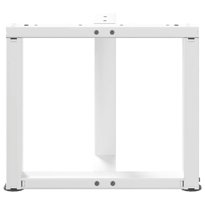 vidaXL Couchtischbeine T-Form 2 Stk. Weiß 50x25x(42-43) cm Stahl