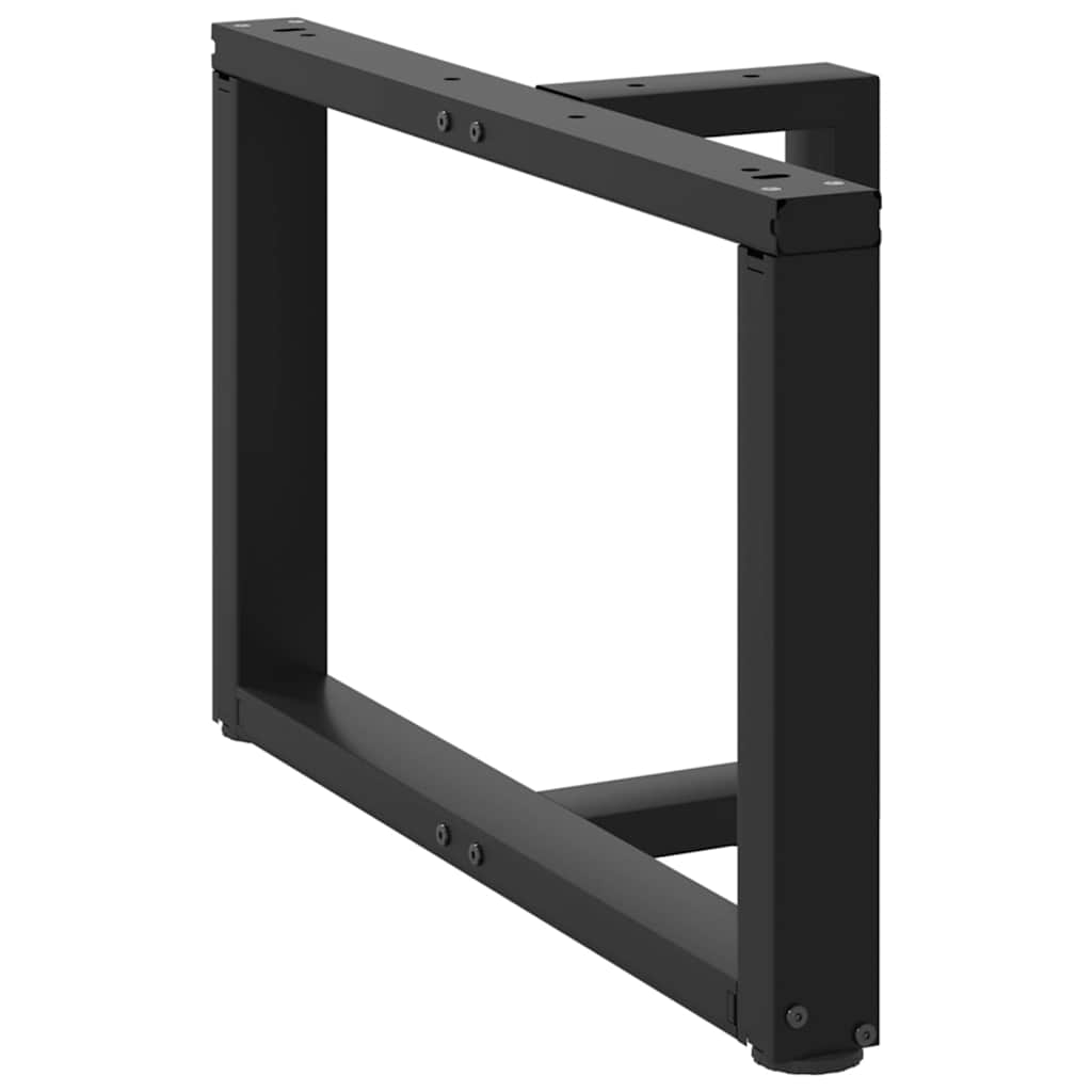 vidaXL Couchtischbeine T-Form 2 Stk. Schwarz 60x25x(42-43) cm Stahl