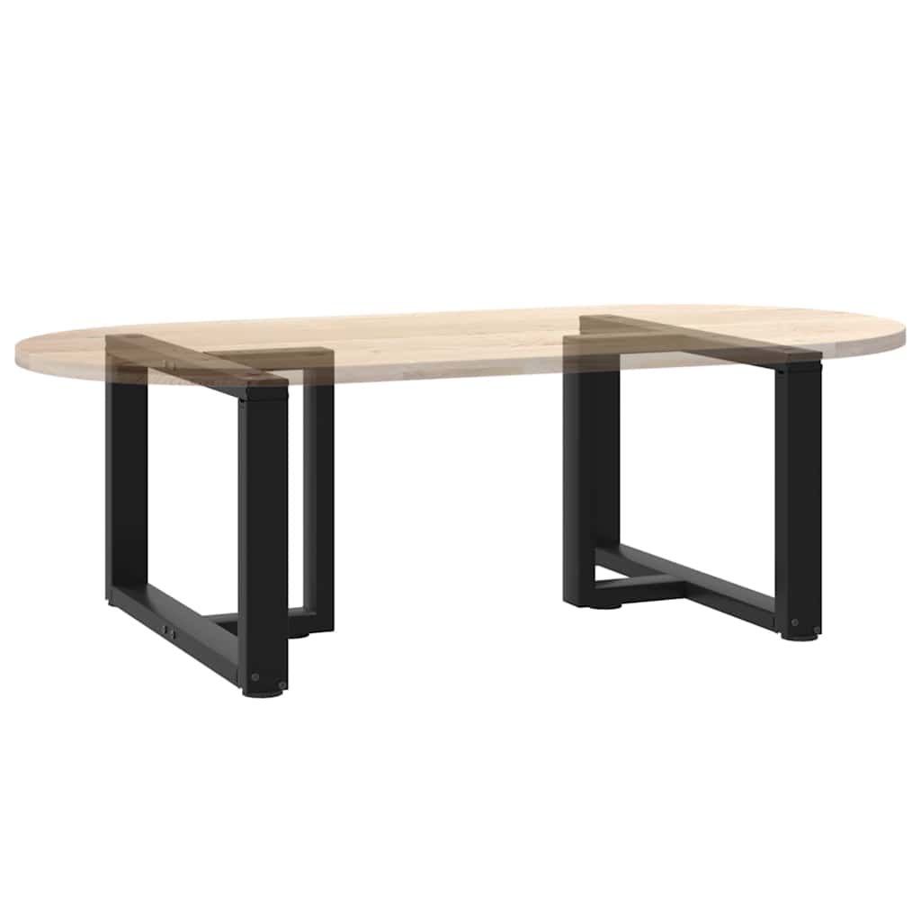 vidaXL Couchtischbeine T-Form 2 Stk. Schwarz 60x25x(42-43) cm Stahl