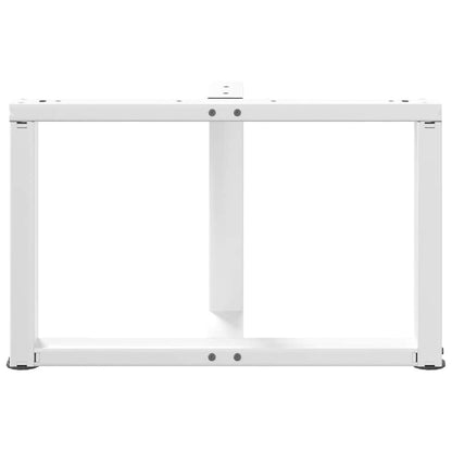vidaXL Couchtischbeine T-Form 2 Stk. Weiß 60x25x(42-43) cm Stahl