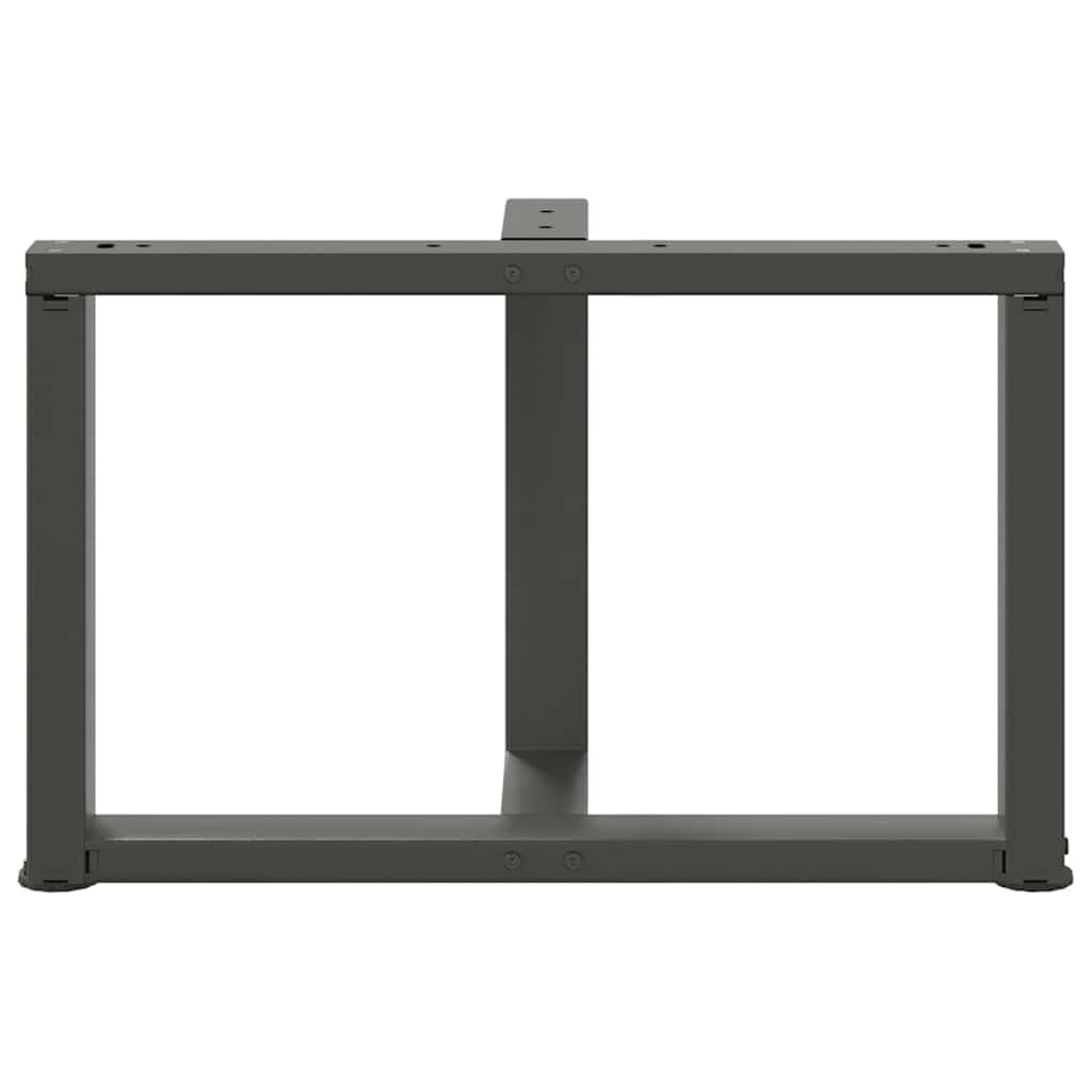 vidaXL Couchtischbeine T-Form 2 Stk. Anthrazit 60x25x(42-43) cm Stahl