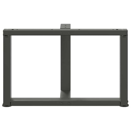 vidaXL Couchtischbeine T-Form 2 Stk. Anthrazit 60x25x(42-43) cm Stahl