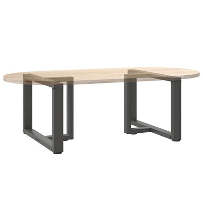 vidaXL Couchtischbeine T-Form 2 Stk. Anthrazit 60x25x(42-43) cm Stahl