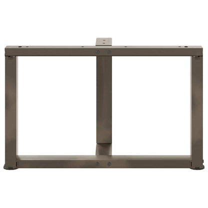 vidaXL Couchtischbeine T-Form 2 Stk. Naturstahl 70x25x(42-43) cm Stahl