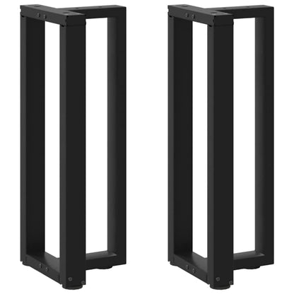 vidaXL Konsolentischbeine T-Form 2 Stk. Schwarz 25x28x(72-73) cm Stahl