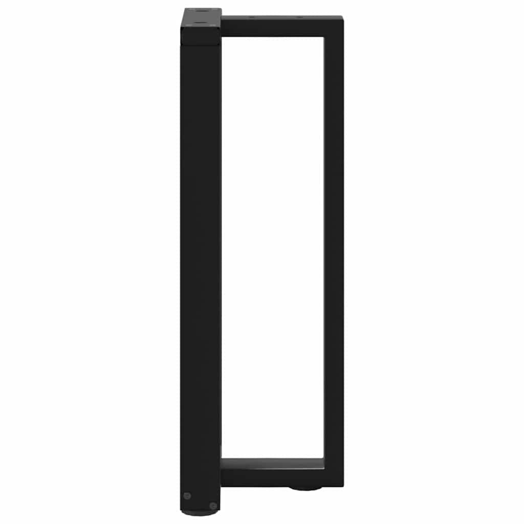 vidaXL Konsolentischbeine T-Form 2 Stk. Schwarz 25x28x(72-73) cm Stahl