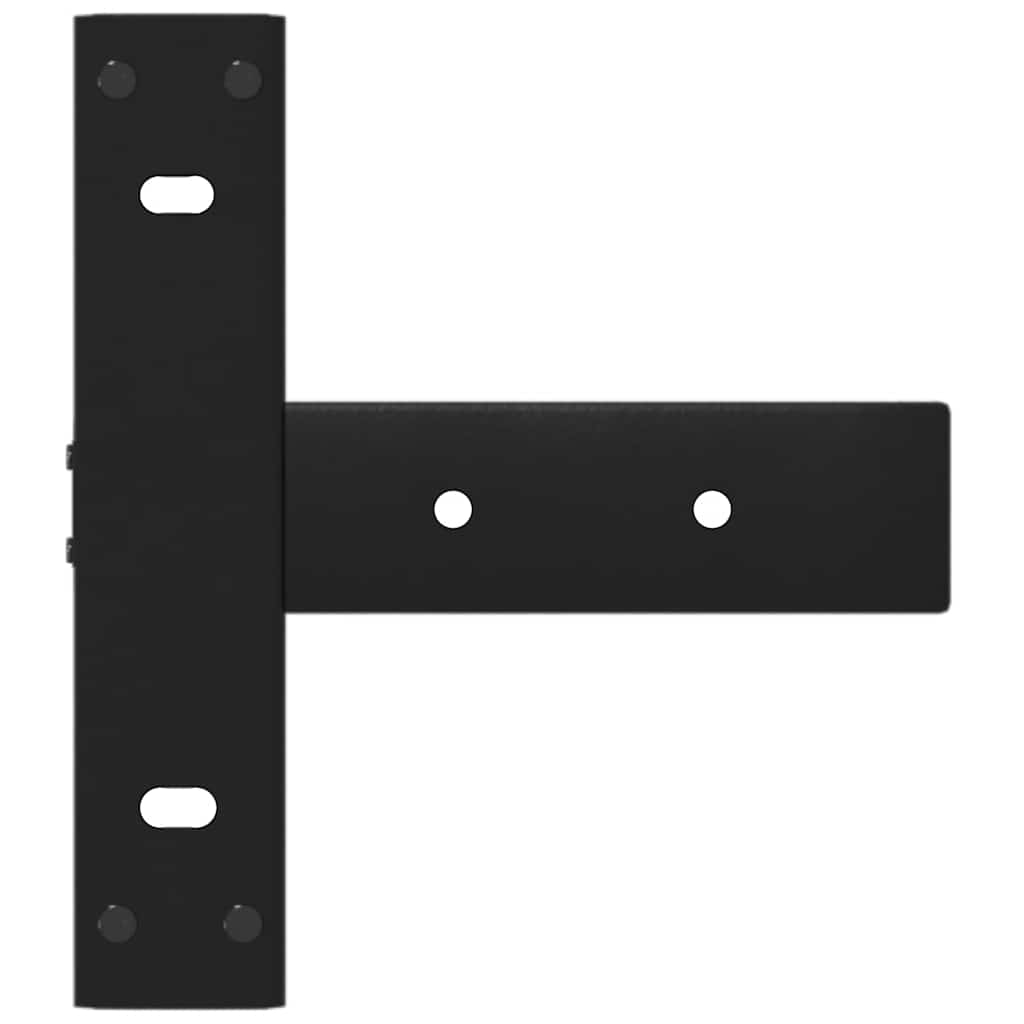 vidaXL Konsolentischbeine T-Form 2 Stk. Schwarz 25x28x(72-73) cm Stahl