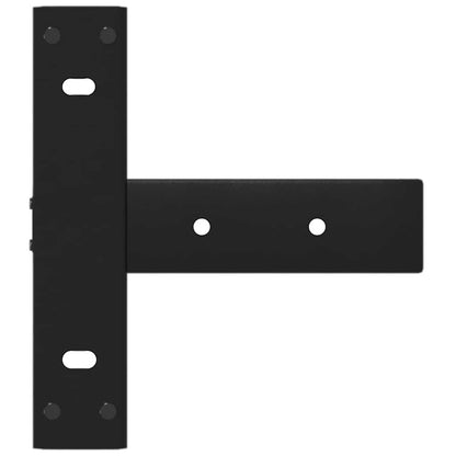 vidaXL Konsolentischbeine T-Form 2 Stk. Schwarz 25x28x(72-73) cm Stahl