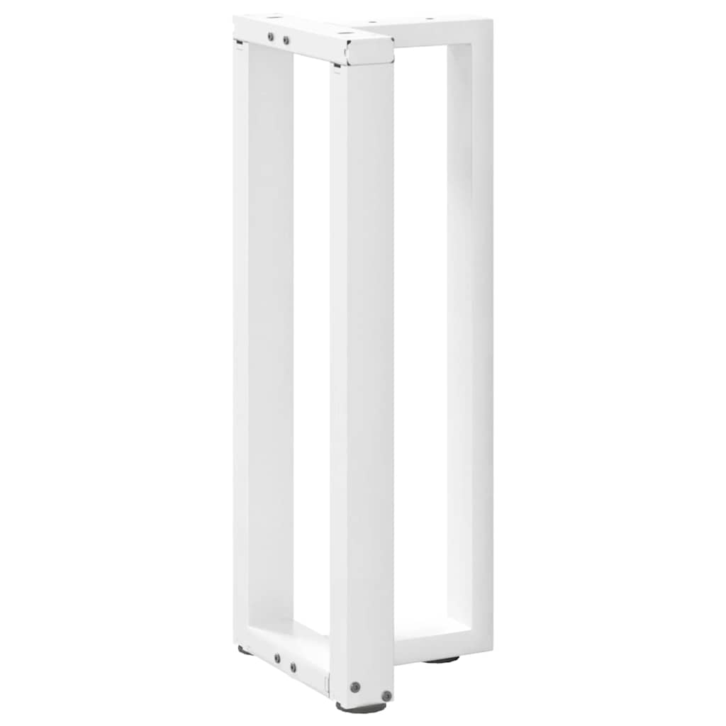 vidaXL Konsolentischbeine T-Form 2 Stk. Weiß 25x28x(72-73) cm Stahl