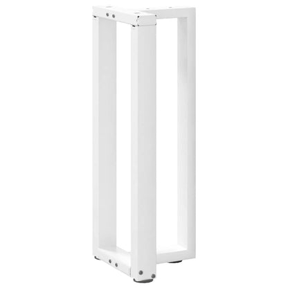 vidaXL Konsolentischbeine T-Form 2 Stk. Weiß 25x28x(72-73) cm Stahl
