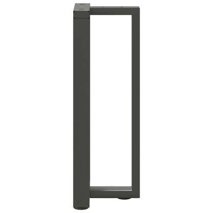 vidaXL Konsolentischbeine T-Form 2Stk. Anthrazit 25x28x(72-73)cm Stahl