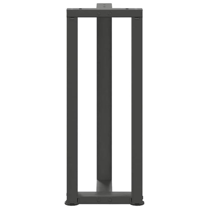 vidaXL Konsolentischbeine T-Form 2Stk. Anthrazit 25x28x(72-73)cm Stahl