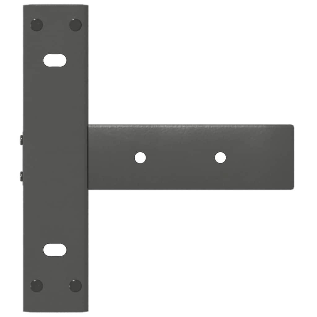 vidaXL Konsolentischbeine T-Form 2Stk. Anthrazit 25x28x(72-73)cm Stahl