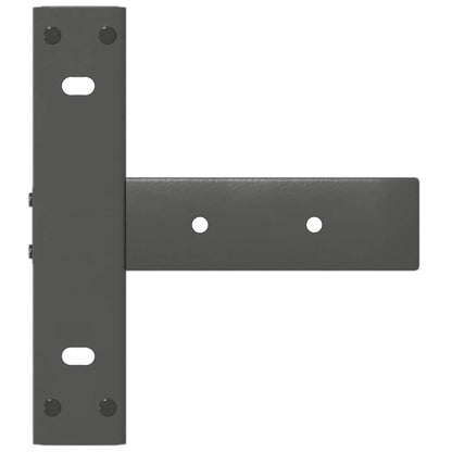 vidaXL Konsolentischbeine T-Form 2Stk. Anthrazit 25x28x(72-73)cm Stahl