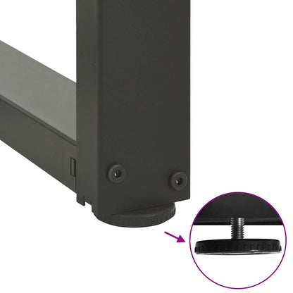 vidaXL Konsolentischbeine T-Form 2Stk. Anthrazit 25x28x(72-73)cm Stahl