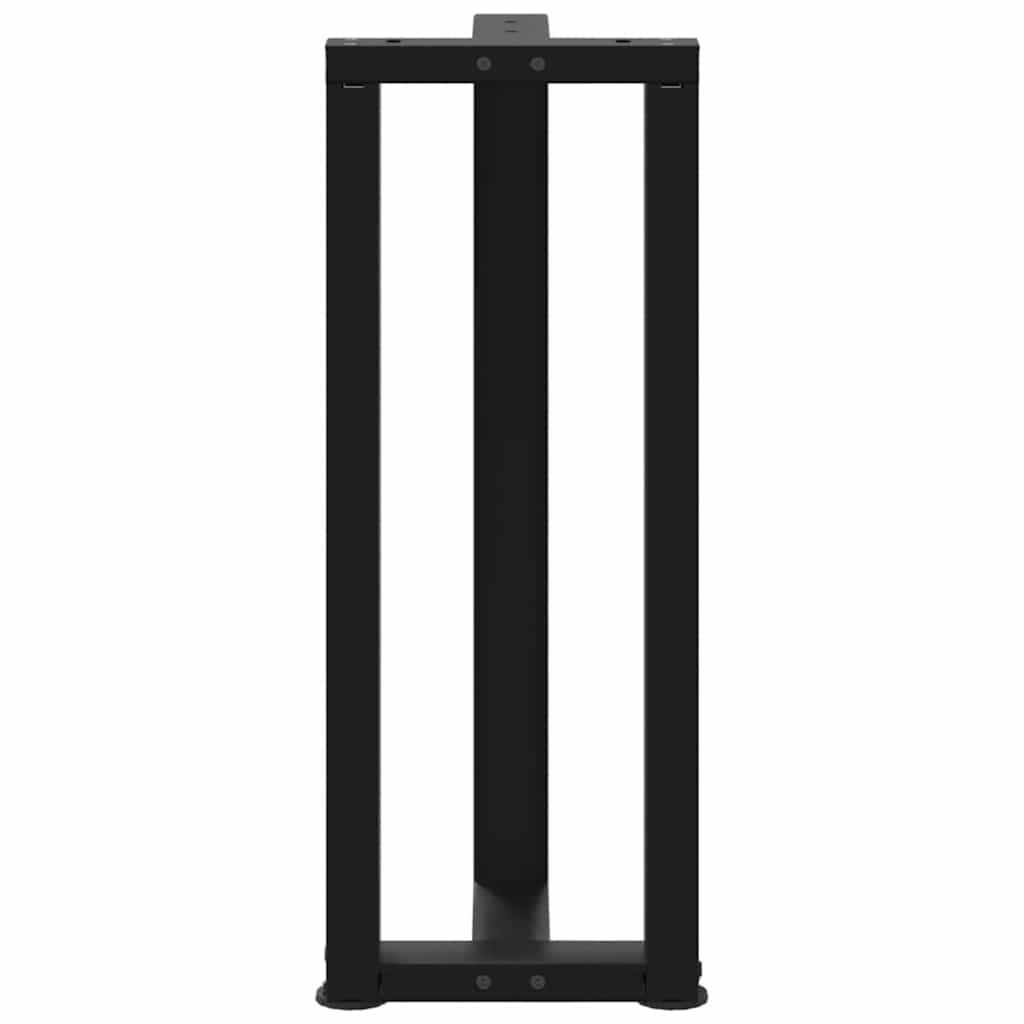vidaXL Konsolentischbeine T-Form 2 Stk. Schwarz 38x25x(72-73) cm Stahl