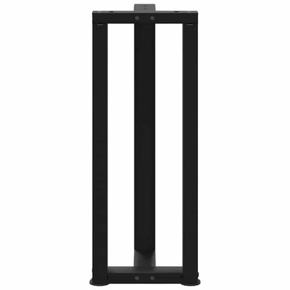 vidaXL Konsolentischbeine T-Form 2 Stk. Schwarz 38x25x(72-73) cm Stahl