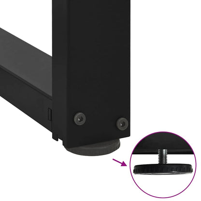 vidaXL Konsolentischbeine T-Form 2 Stk. Schwarz 38x25x(72-73) cm Stahl