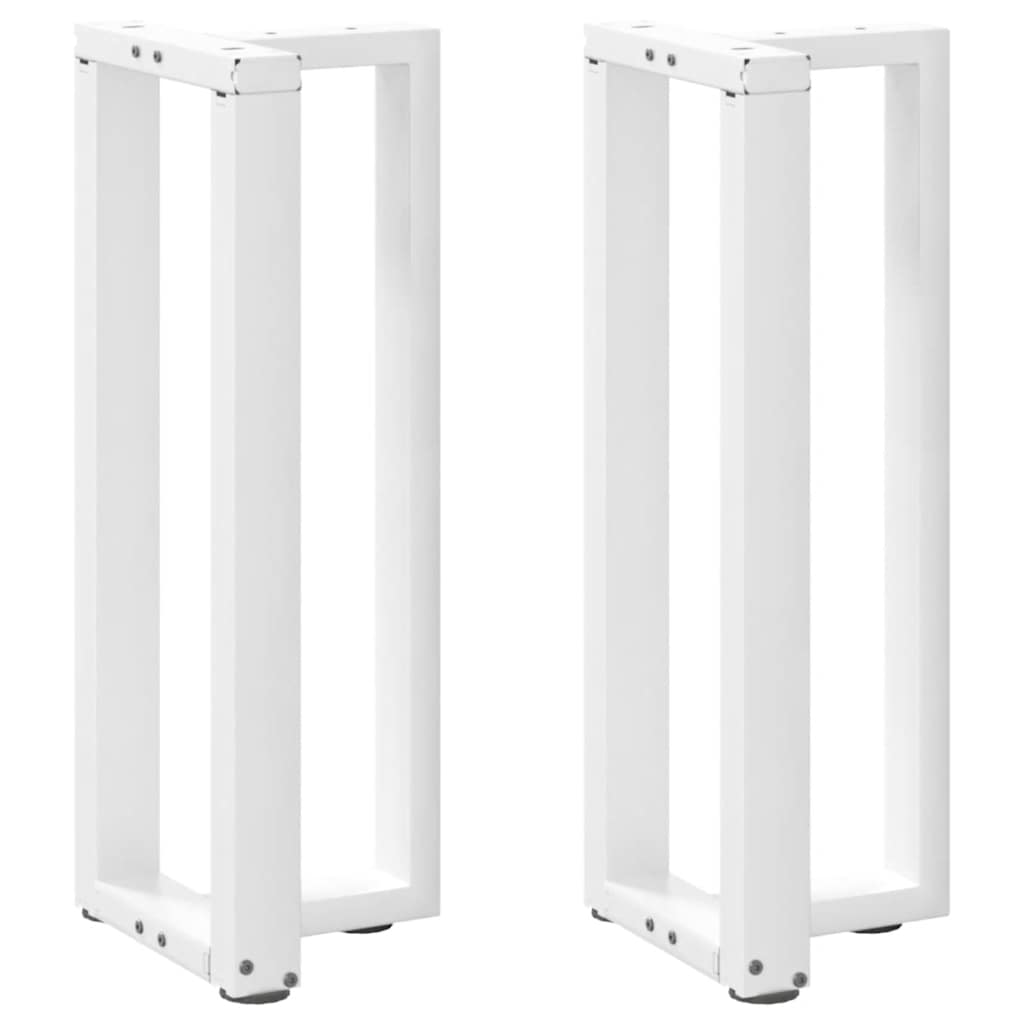 vidaXL Konsolentischbeine T-Form 2 Stk. Weiß 38x25x(72-73) cm Stahl