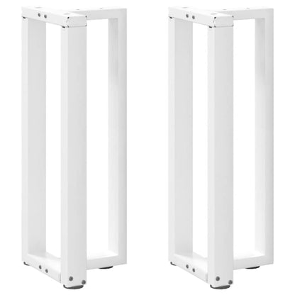 vidaXL Konsolentischbeine T-Form 2 Stk. Weiß 38x25x(72-73) cm Stahl