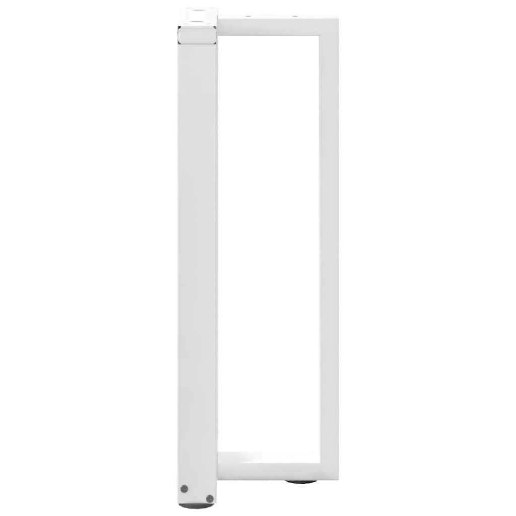 vidaXL Konsolentischbeine T-Form 2 Stk. Weiß 38x25x(72-73) cm Stahl