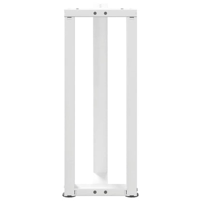 vidaXL Konsolentischbeine T-Form 2 Stk. Weiß 38x25x(72-73) cm Stahl