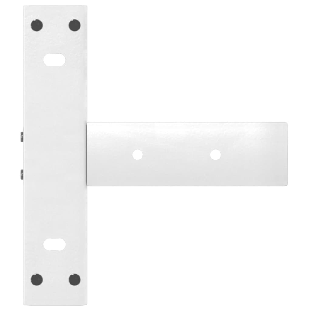 vidaXL Konsolentischbeine T-Form 2 Stk. Weiß 38x25x(72-73) cm Stahl