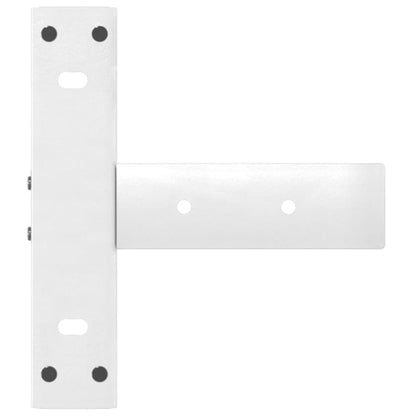 vidaXL Konsolentischbeine T-Form 2 Stk. Weiß 38x25x(72-73) cm Stahl