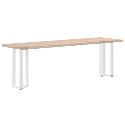 vidaXL Konsolentischbeine T-Form 2 Stk. Weiß 38x25x(72-73) cm Stahl