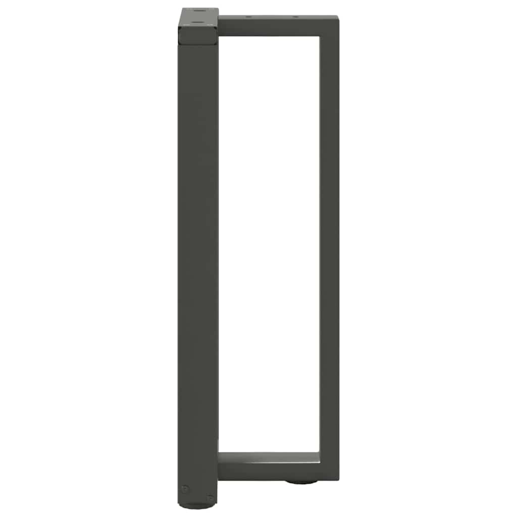 vidaXL Konsolentischbeine T-Form 2Stk. Anthrazit 38x25x(72-73)cm Stahl