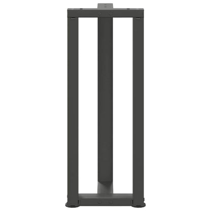 vidaXL Konsolentischbeine T-Form 2Stk. Anthrazit 38x25x(72-73)cm Stahl