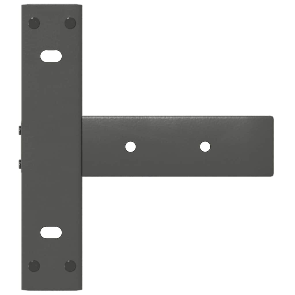 vidaXL Konsolentischbeine T-Form 2Stk. Anthrazit 38x25x(72-73)cm Stahl
