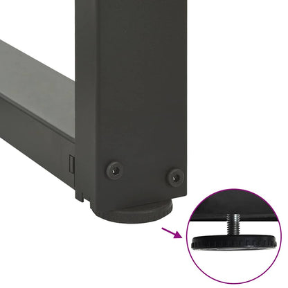 vidaXL Konsolentischbeine T-Form 2Stk. Anthrazit 38x25x(72-73)cm Stahl