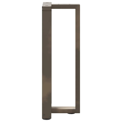 vidaXL Konsolentischbeine T-Form 2 Stk. Naturstahl 38x25x(72-73) cm