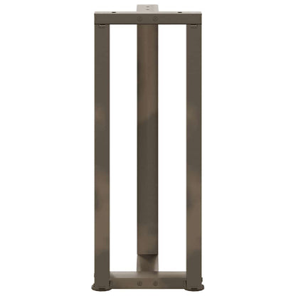 vidaXL Konsolentischbeine T-Form 2 Stk. Naturstahl 38x25x(72-73) cm