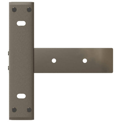 vidaXL Konsolentischbeine T-Form 2 Stk. Naturstahl 38x25x(72-73) cm