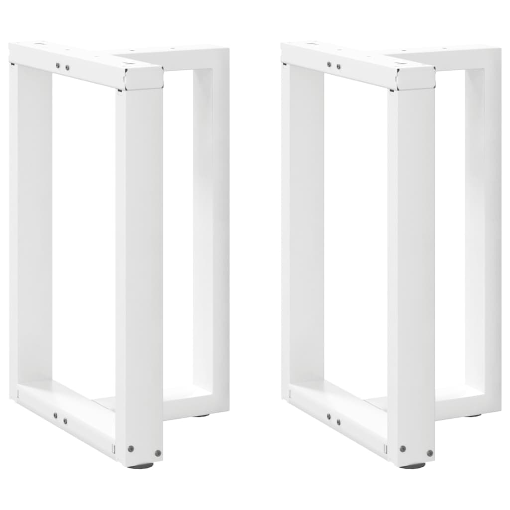 vidaXL Esstischbeine T-Form 2 Stk. Weiß 50x35x(72-73) cm Stahl