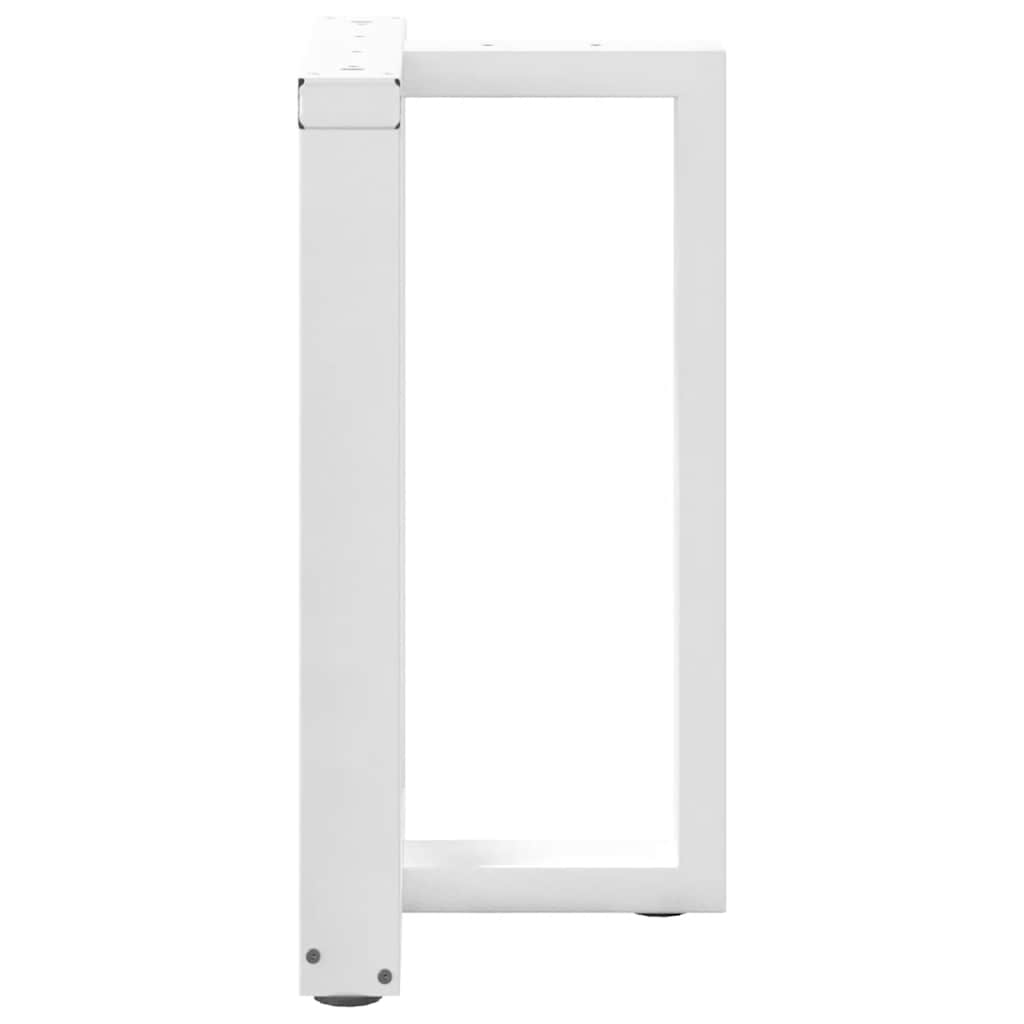 vidaXL Esstischbeine T-Form 2 Stk. Weiß 50x35x(72-73) cm Stahl