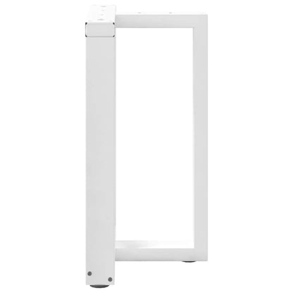 vidaXL Esstischbeine T-Form 2 Stk. Weiß 50x35x(72-73) cm Stahl