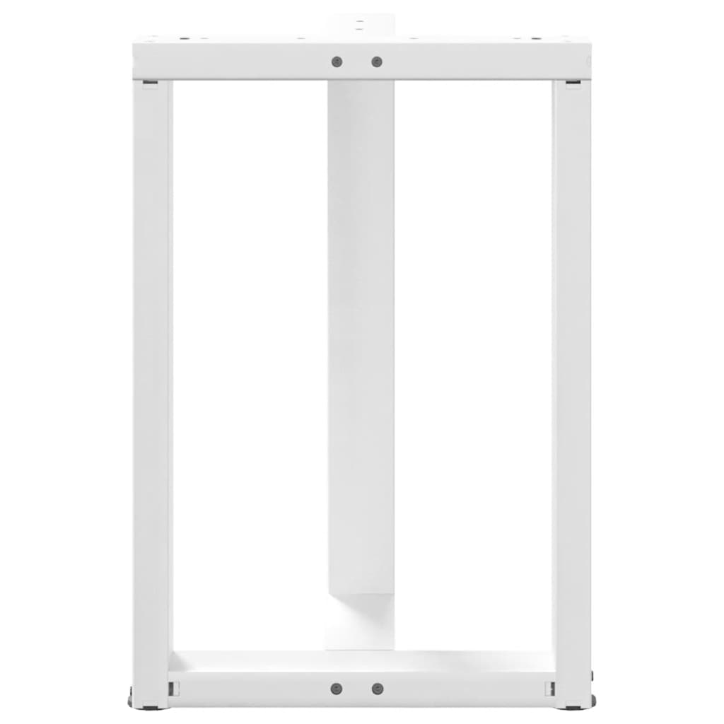 vidaXL Esstischbeine T-Form 2 Stk. Weiß 50x35x(72-73) cm Stahl