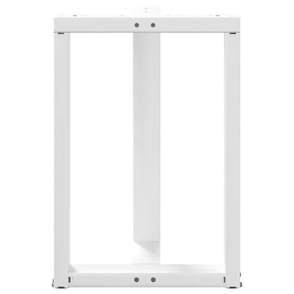 vidaXL Esstischbeine T-Form 2 Stk. Weiß 50x35x(72-73) cm Stahl