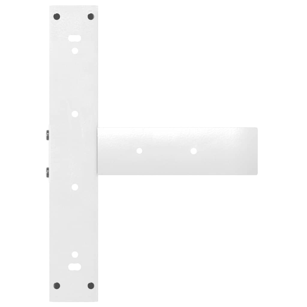 vidaXL Esstischbeine T-Form 2 Stk. Weiß 50x35x(72-73) cm Stahl