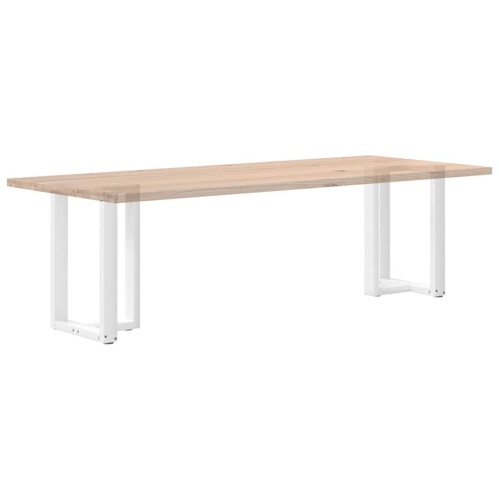 vidaXL Esstischbeine T-Form 2 Stk. Weiß 50x35x(72-73) cm Stahl