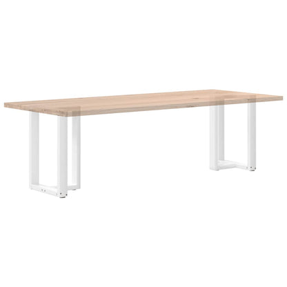 vidaXL Esstischbeine T-Form 2 Stk. Weiß 50x35x(72-73) cm Stahl